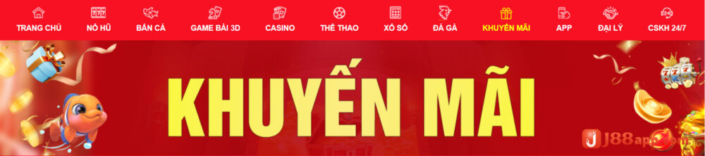 J88 cung cấp nhiều chương trình khuyến mãi hấp dẫn